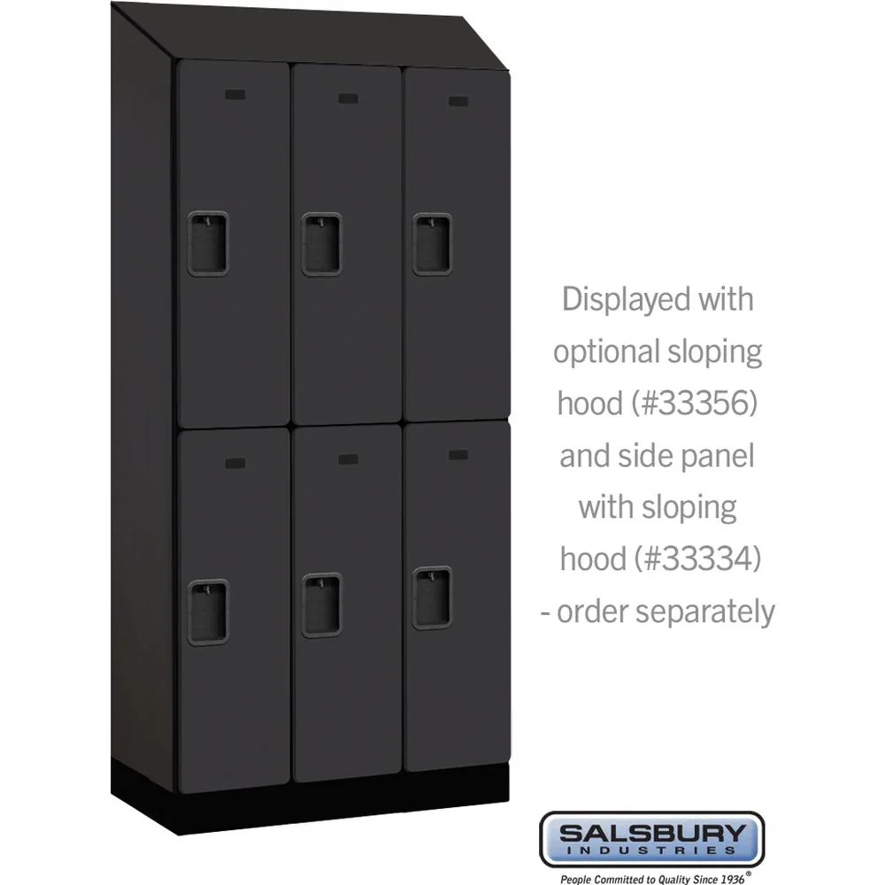 12" Wide Double Tier Designer Wood Locker - 3 Wide - 6 Feet High - 18" Deep by Salsbury - Image 7