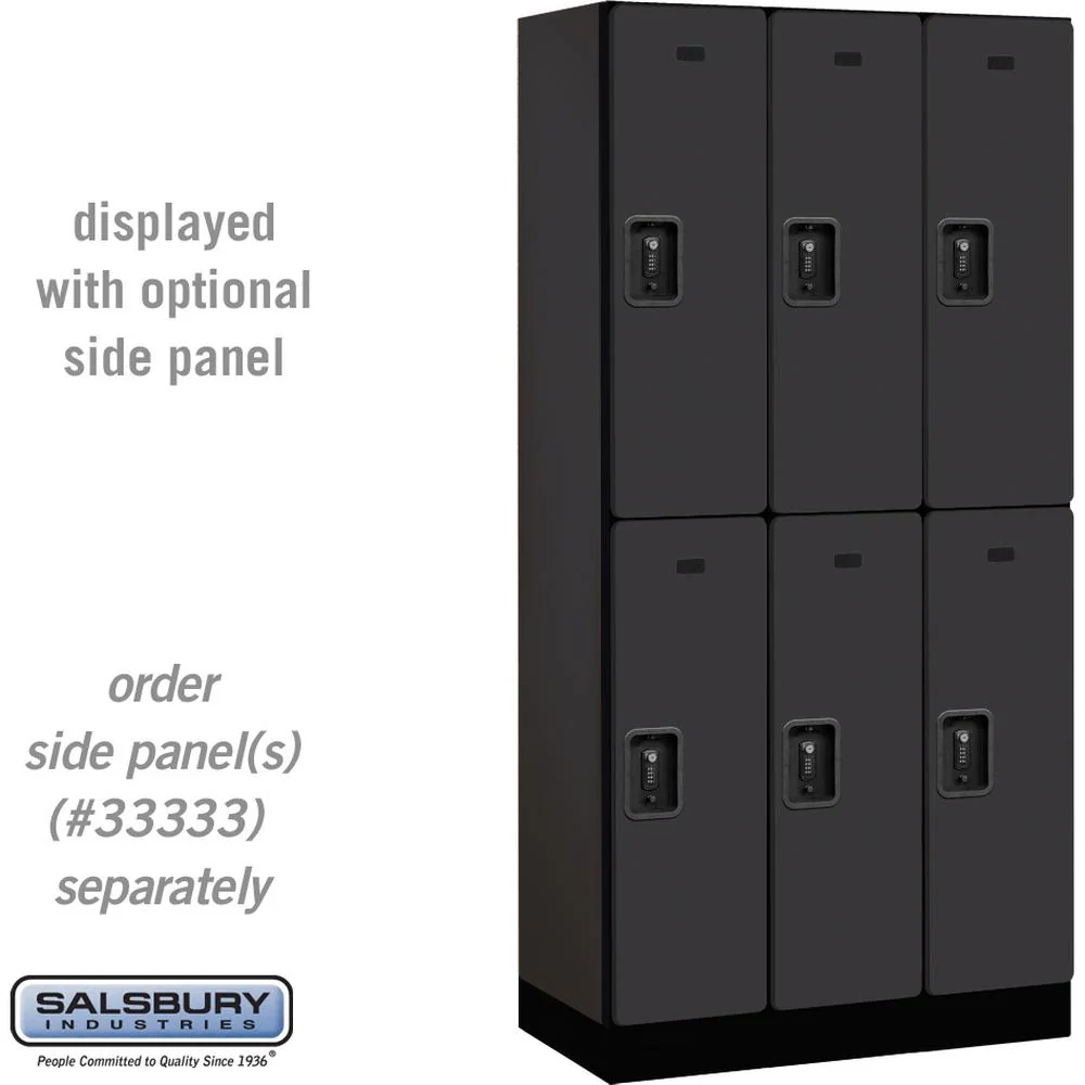 12" Wide Double Tier Designer Wood Locker - 3 Wide - 6 Feet High - 18" Deep by Salsbury - Image 9