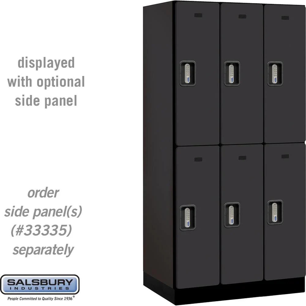 12" Wide Double Tier Designer Wood Locker - 3 Wide - 6 Feet High - 21" Deep by Salsbury - Image 10