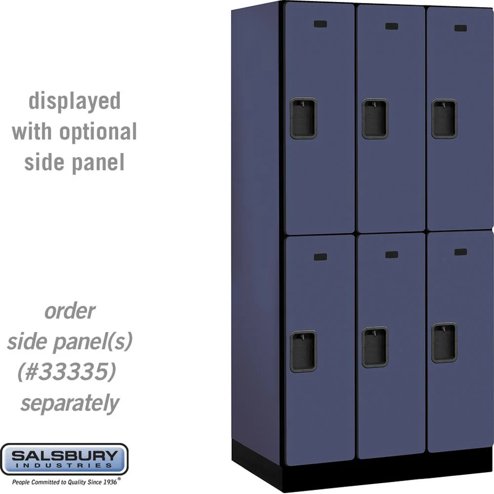 12" Wide Double Tier Designer Wood Locker - 3 Wide - 6 Feet High - 21" Deep by Salsbury - Image 12