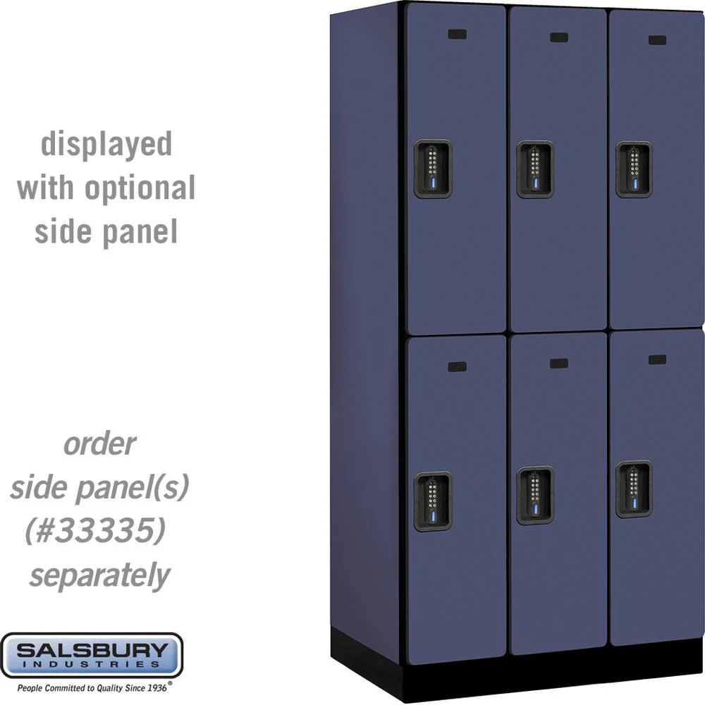 12" Wide Double Tier Designer Wood Locker - 3 Wide - 6 Feet High - 21" Deep by Salsbury - Image 13