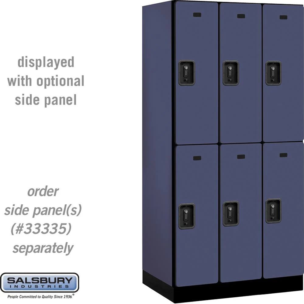 12" Wide Double Tier Designer Wood Locker - 3 Wide - 6 Feet High - 21" Deep by Salsbury - Image 14