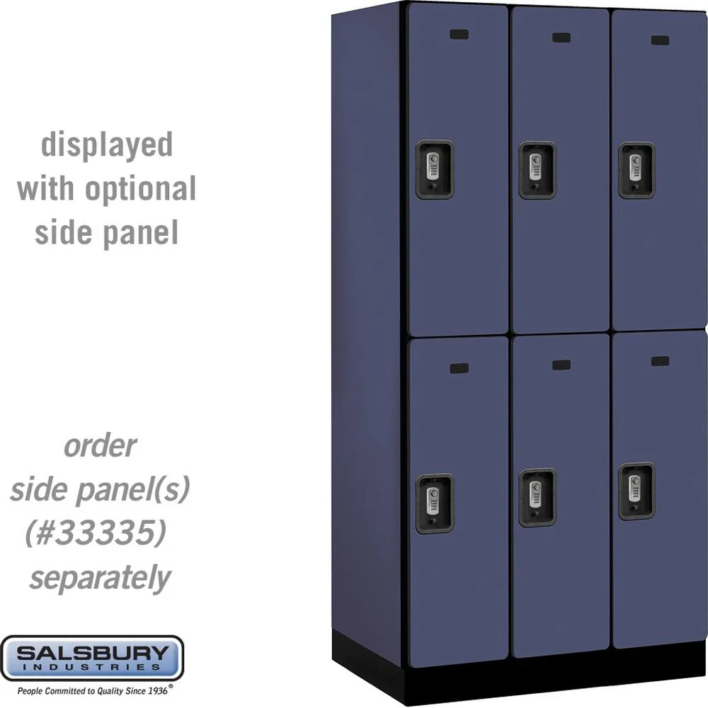 12" Wide Double Tier Designer Wood Locker - 3 Wide - 6 Feet High - 21" Deep by Salsbury - Image 16