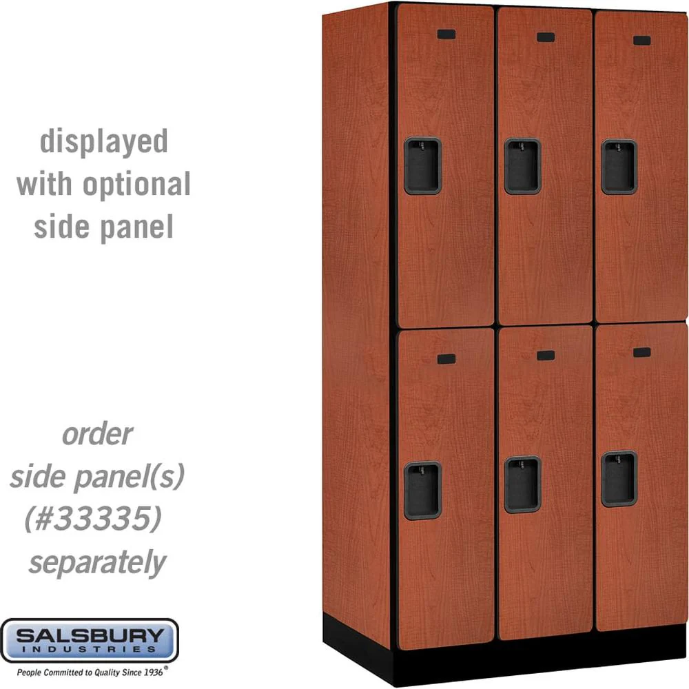 12" Wide Double Tier Designer Wood Locker - 3 Wide - 6 Feet High - 21" Deep by Salsbury - Image 17