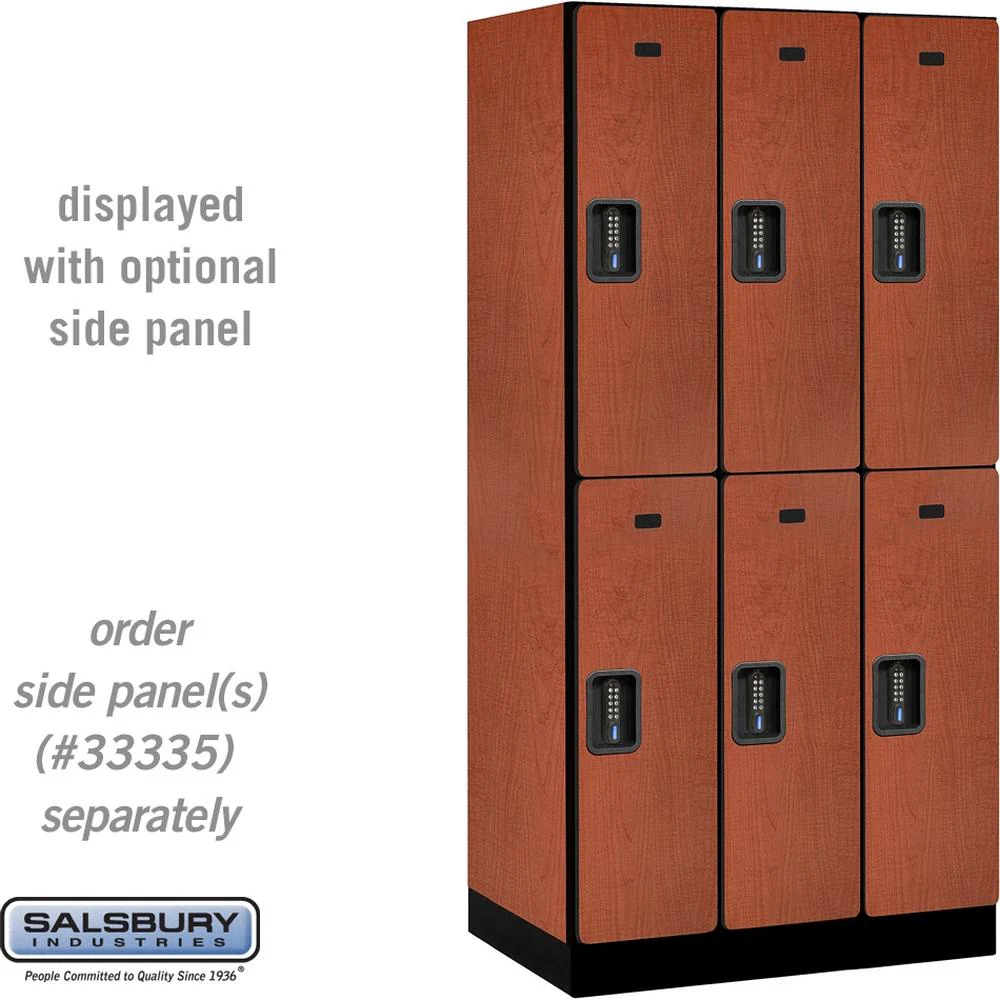 12" Wide Double Tier Designer Wood Locker - 3 Wide - 6 Feet High - 21" Deep by Salsbury - Image 18
