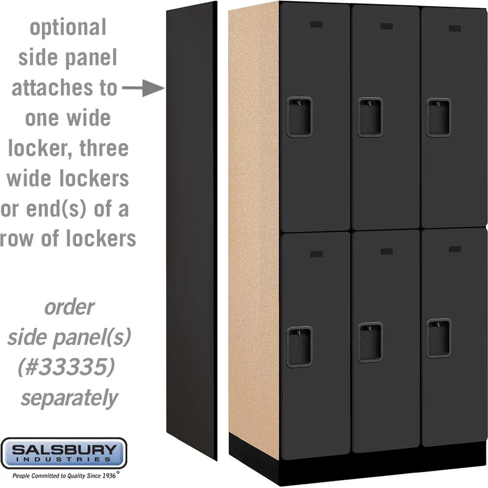 12" Wide Double Tier Designer Wood Locker - 3 Wide - 6 Feet High - 21" Deep by Salsbury - Image 2