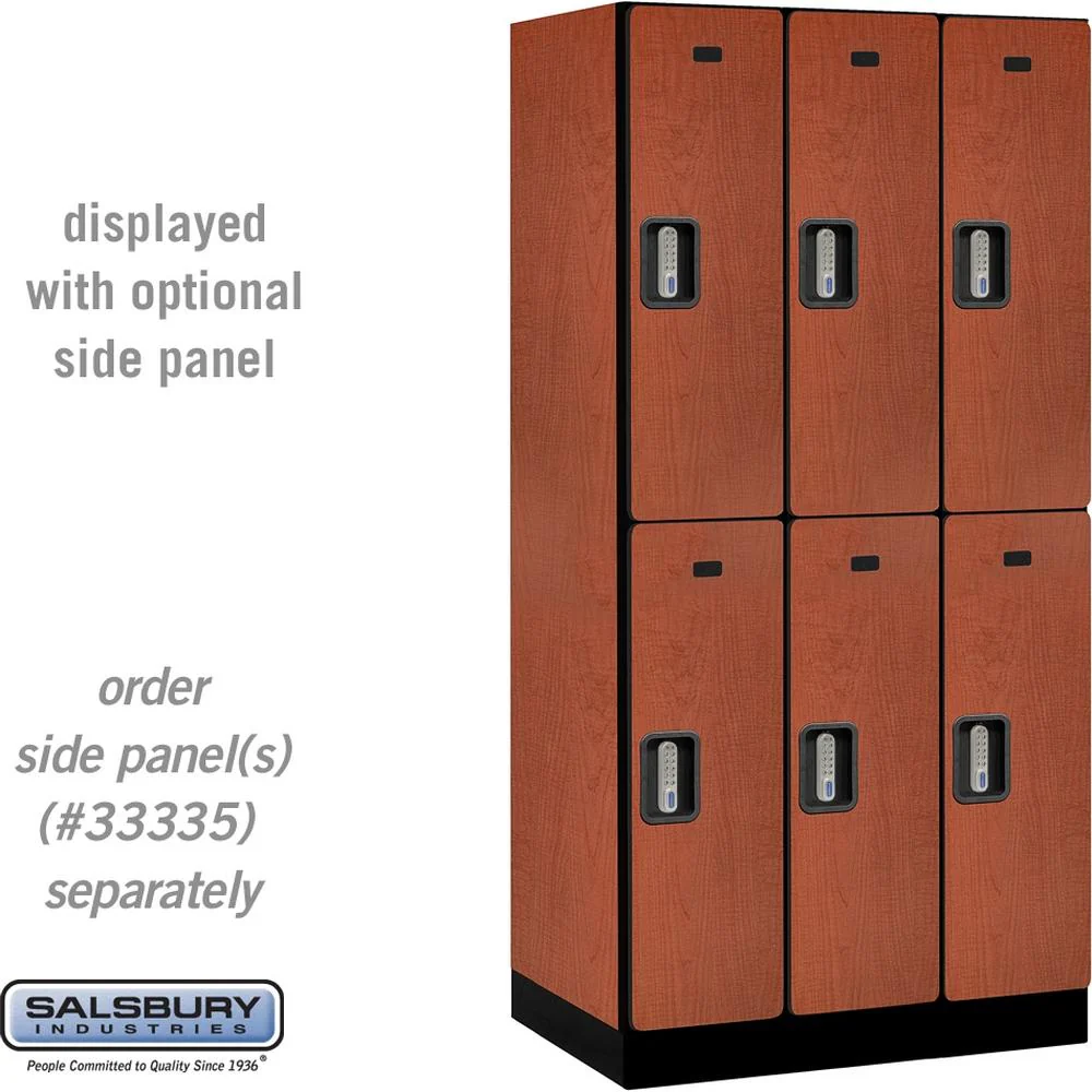 12" Wide Double Tier Designer Wood Locker - 3 Wide - 6 Feet High - 21" Deep by Salsbury - Image 20
