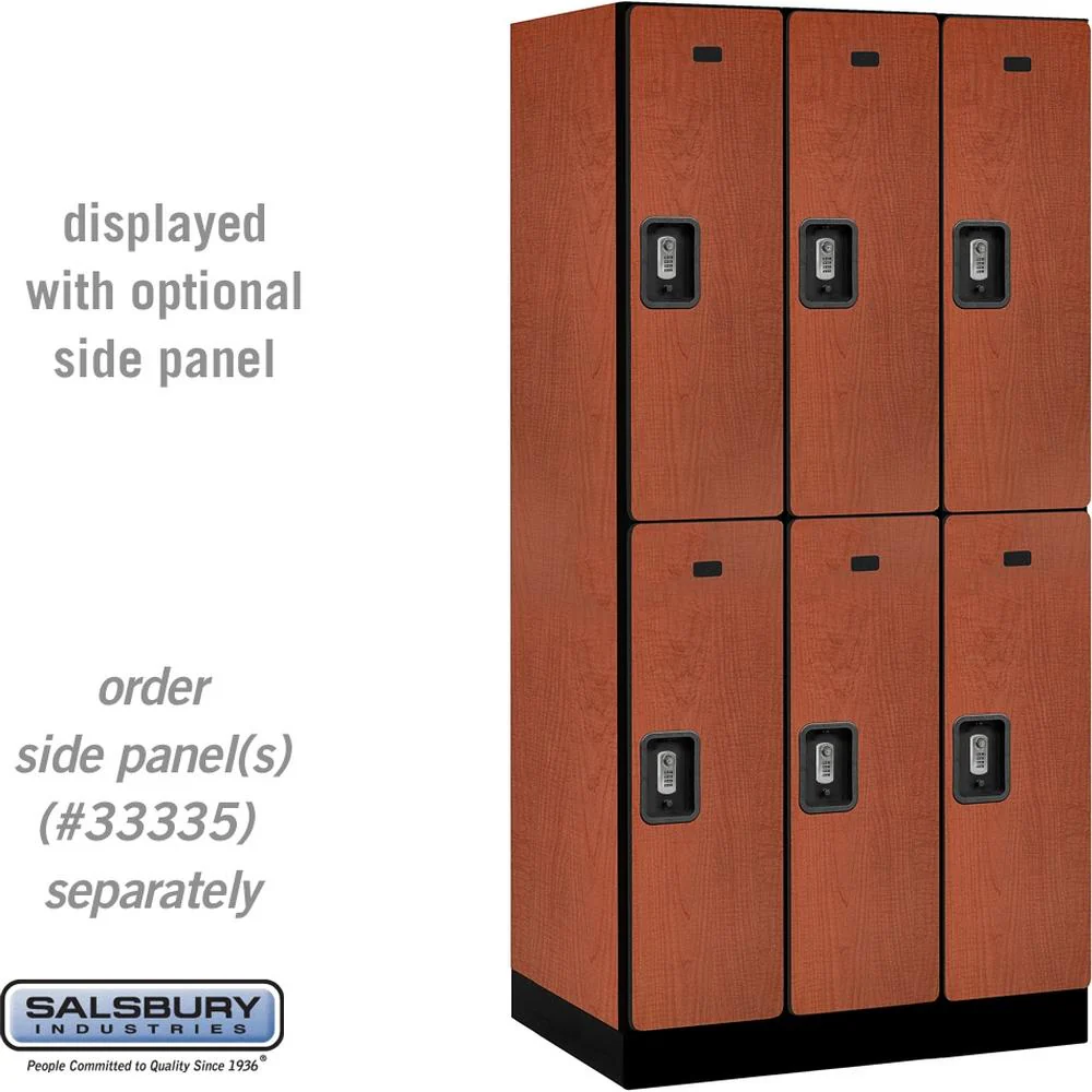 12" Wide Double Tier Designer Wood Locker - 3 Wide - 6 Feet High - 21" Deep by Salsbury - Image 21