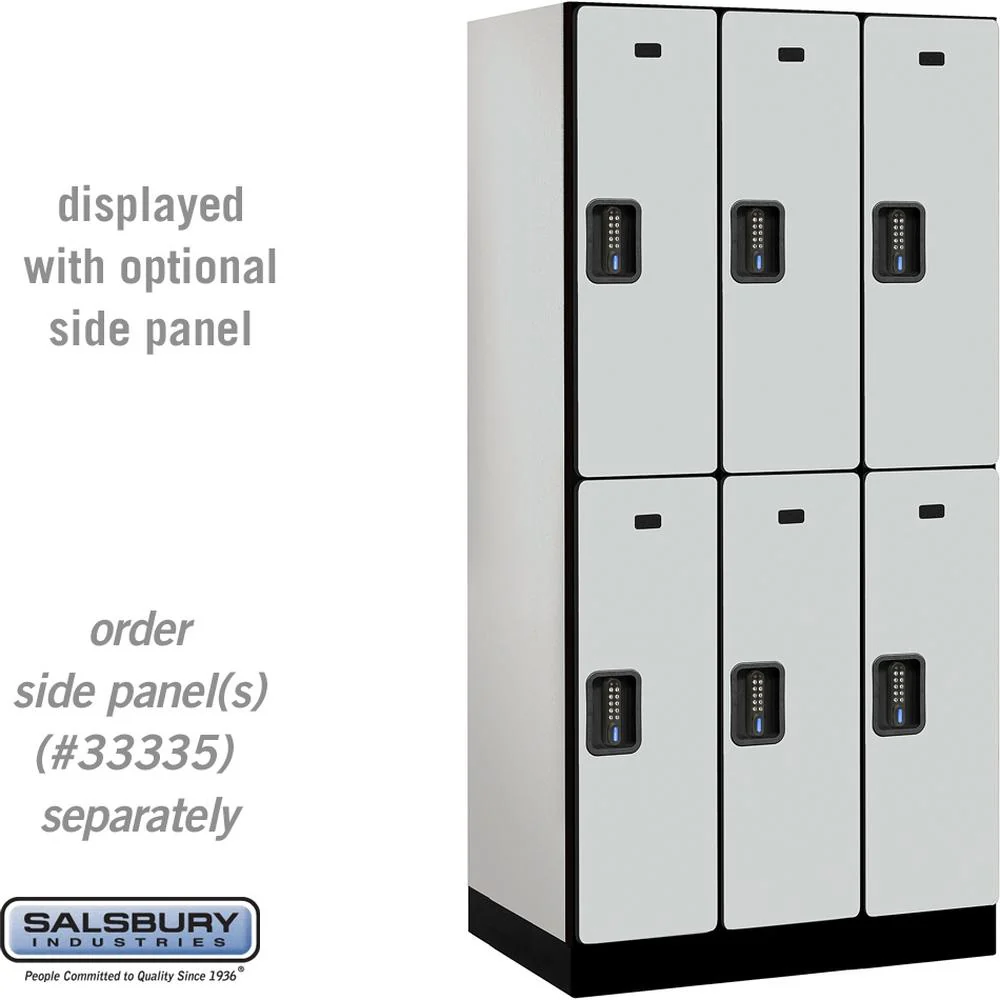 12" Wide Double Tier Designer Wood Locker - 3 Wide - 6 Feet High - 21" Deep by Salsbury - Image 23