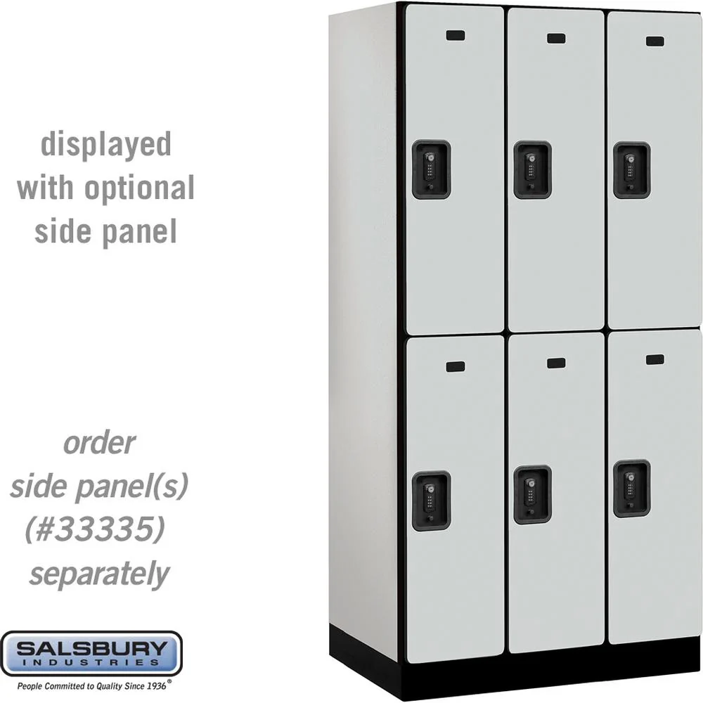12" Wide Double Tier Designer Wood Locker - 3 Wide - 6 Feet High - 21" Deep by Salsbury - Image 24