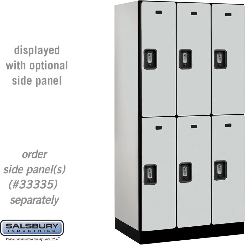 12" Wide Double Tier Designer Wood Locker - 3 Wide - 6 Feet High - 21" Deep by Salsbury - Image 26