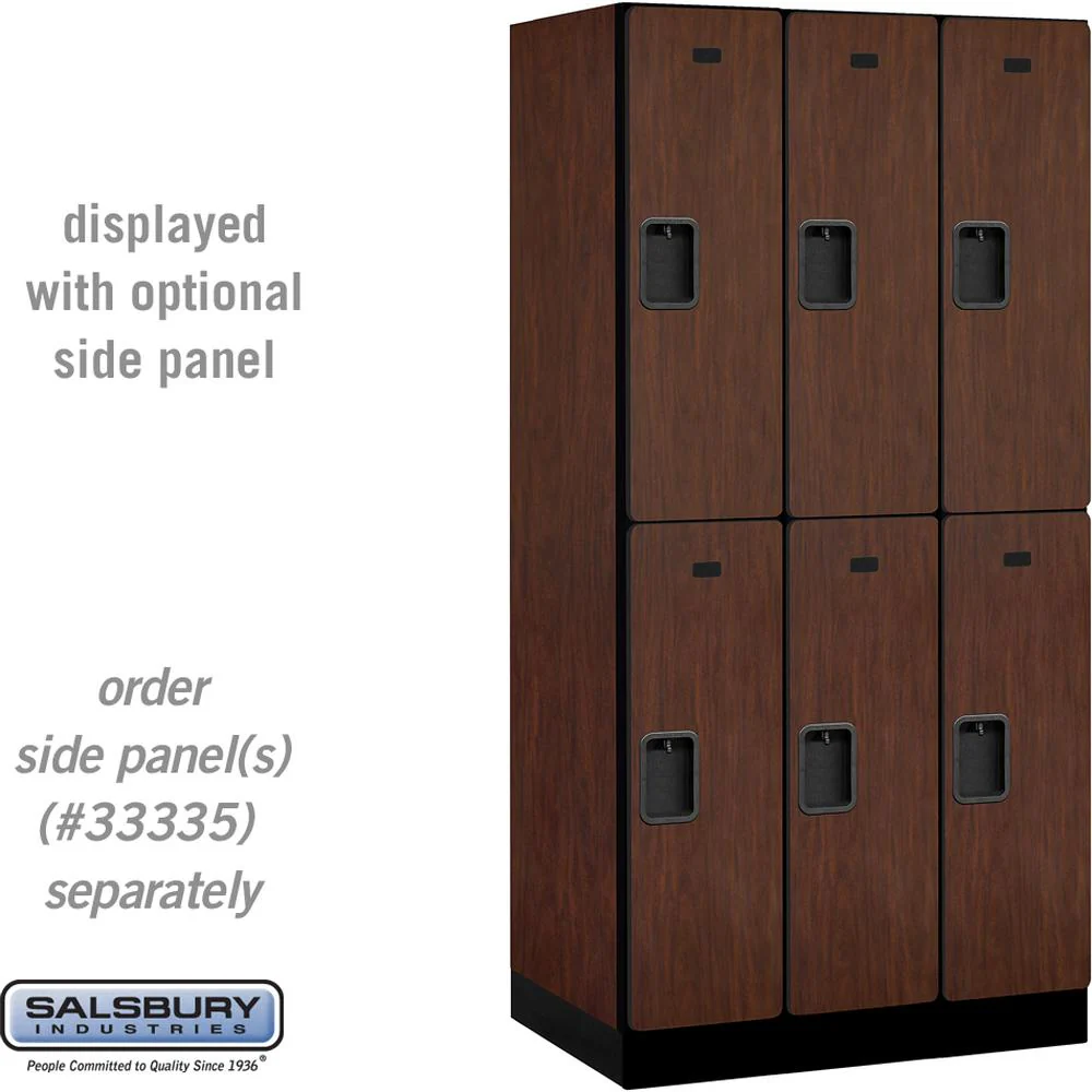 12" Wide Double Tier Designer Wood Locker - 3 Wide - 6 Feet High - 21" Deep by Salsbury - Image 27