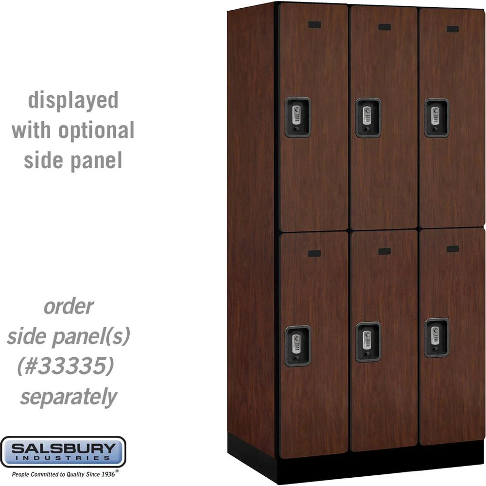 12" Wide Double Tier Designer Wood Locker - 3 Wide - 6 Feet High - 21" Deep by Salsbury - Image 31