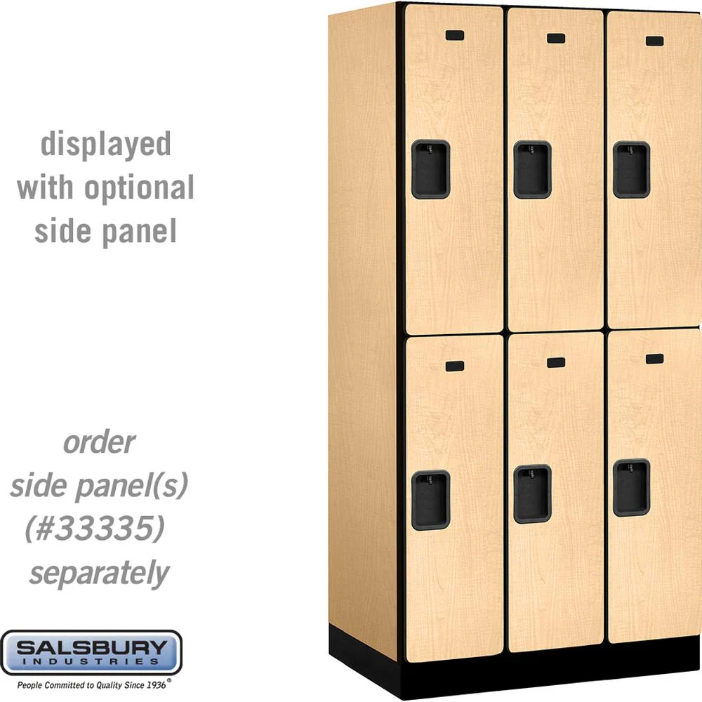 12" Wide Double Tier Designer Wood Locker - 3 Wide - 6 Feet High - 21" Deep by Salsbury - Image 32