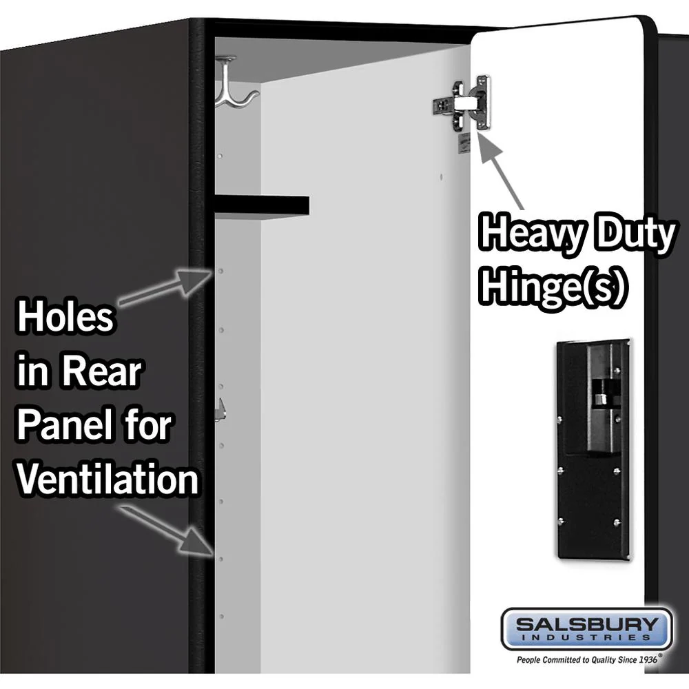 12" Wide Double Tier Designer Wood Locker - 3 Wide - 6 Feet High - 21" Deep by Salsbury - Image 4