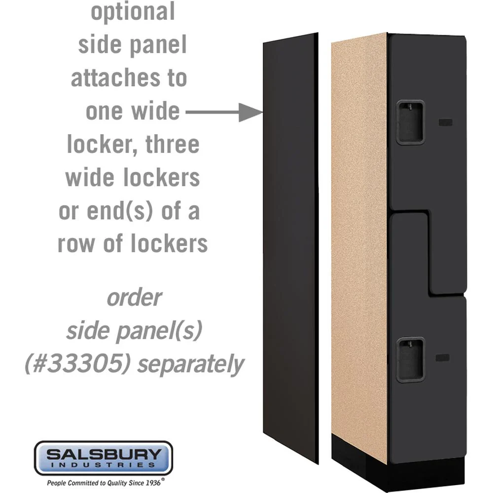 12" Wide Double Tier 'S' Style Designer Wood Locker - 1 Wide - 5 Feet High - 21" Deep by Salsbury - Image 2