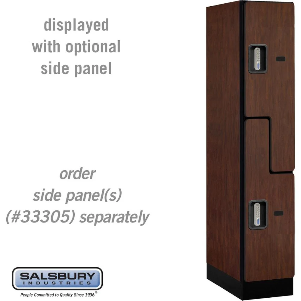 12" Wide Double Tier 'S' Style Designer Wood Locker - 1 Wide - 5 Feet High - 21" Deep by Salsbury - Image 30