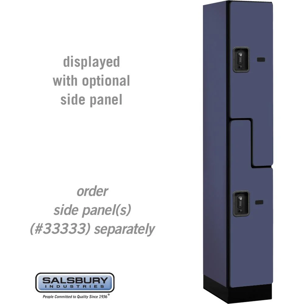 12" Wide Double Tier 'S' Style Designer Wood Locker - 1 Wide - 6 Feet High - 18" Deep by Salsbury - Image 14