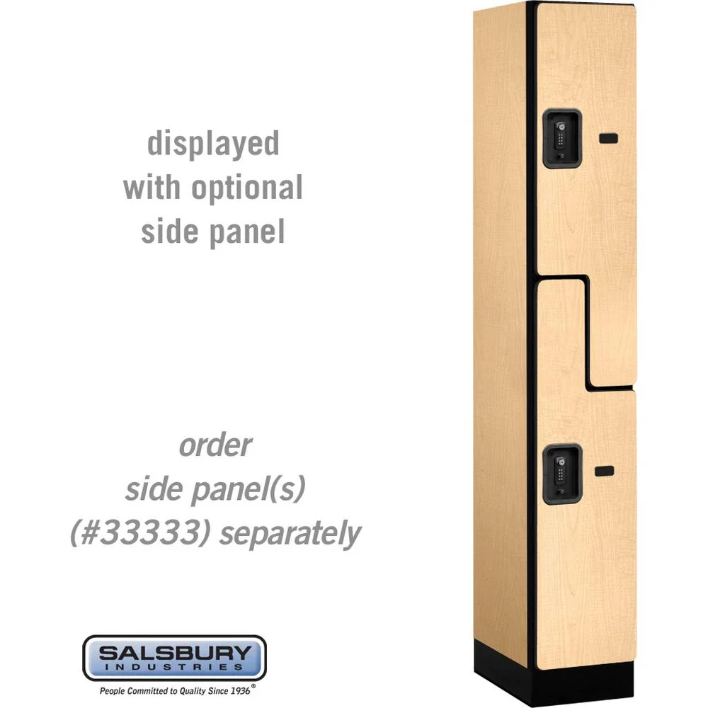 12" Wide Double Tier 'S' Style Designer Wood Locker - 1 Wide - 6 Feet High - 18" Deep by Salsbury - Image 34