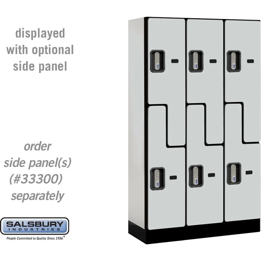 12" Wide Double Tier 'S' Style Designer Wood Locker - 3 Wide - 5 Feet High - 15" Deep by Salsbury - Image 25