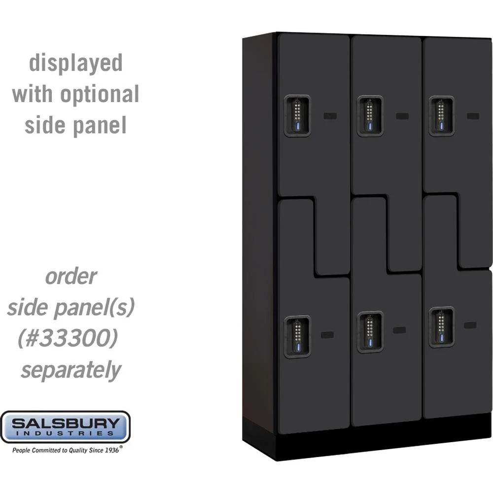 12" Wide Double Tier 'S' Style Designer Wood Locker - 3 Wide - 5 Feet High - 15" Deep by Salsbury - Image 8