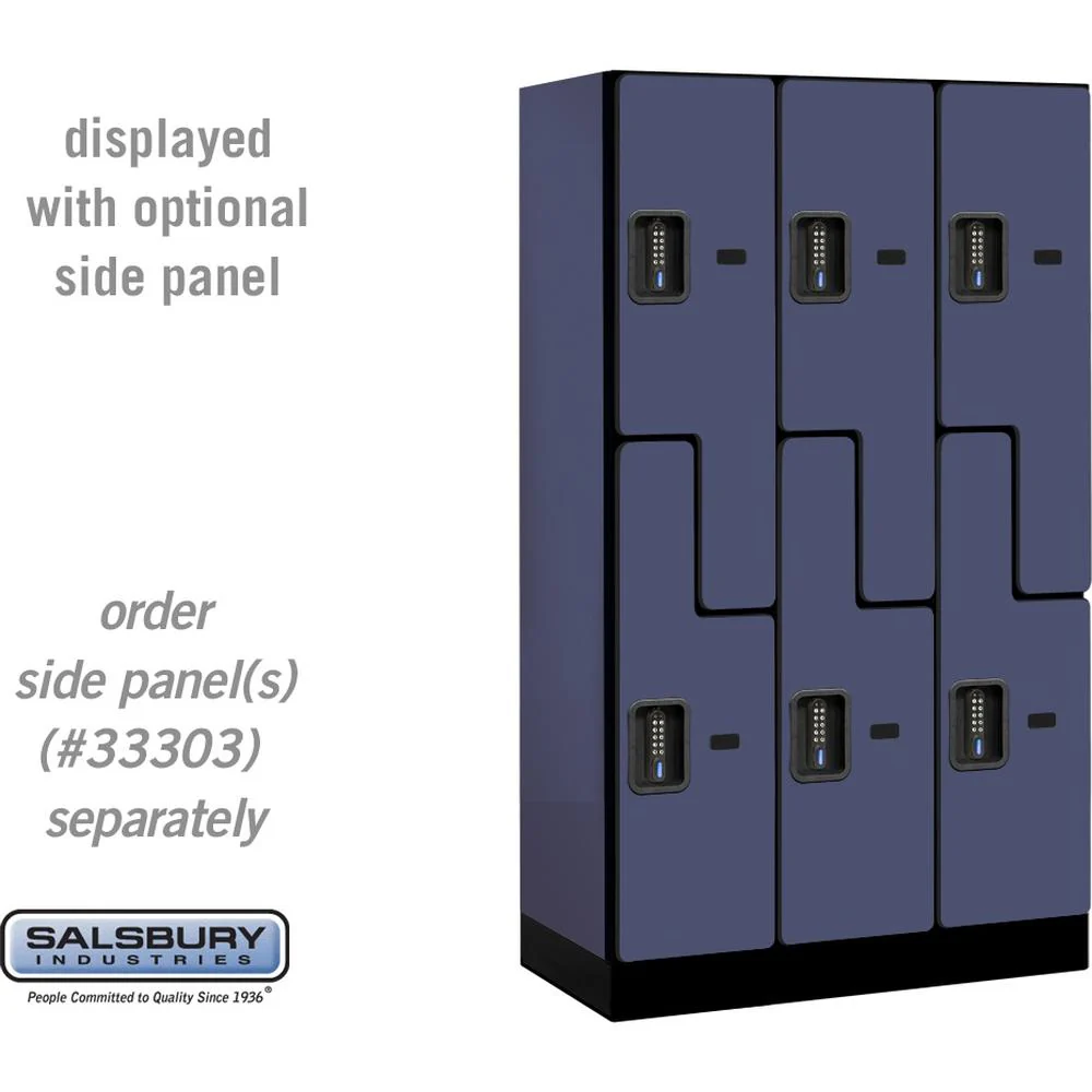 12" Wide Double Tier 'S' Style Designer Wood Locker - 3 Wide - 5 Feet High - 18" Deep by Salsbury - Image 13