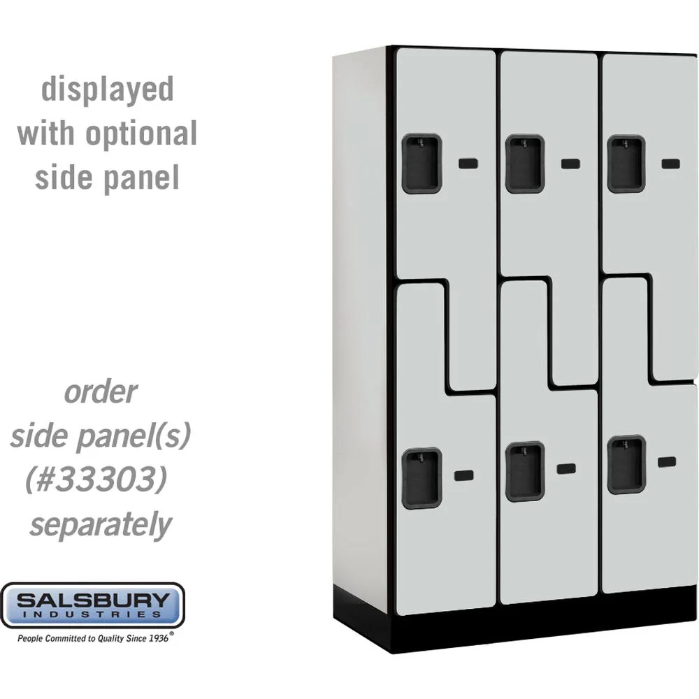 12" Wide Double Tier 'S' Style Designer Wood Locker - 3 Wide - 5 Feet High - 18" Deep by Salsbury - Image 22