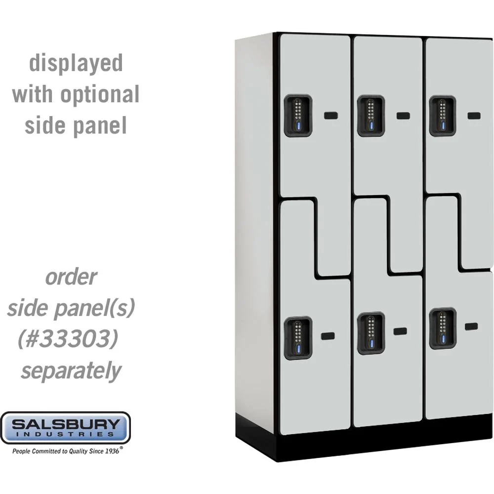 12" Wide Double Tier 'S' Style Designer Wood Locker - 3 Wide - 5 Feet High - 18" Deep by Salsbury - Image 23
