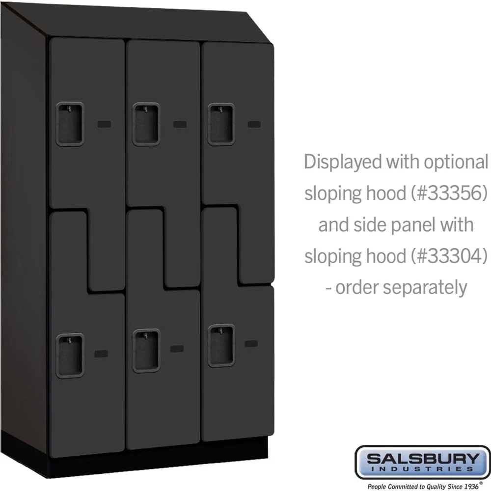 12" Wide Double Tier 'S' Style Designer Wood Locker - 3 Wide - 5 Feet High - 18" Deep by Salsbury - Image 7