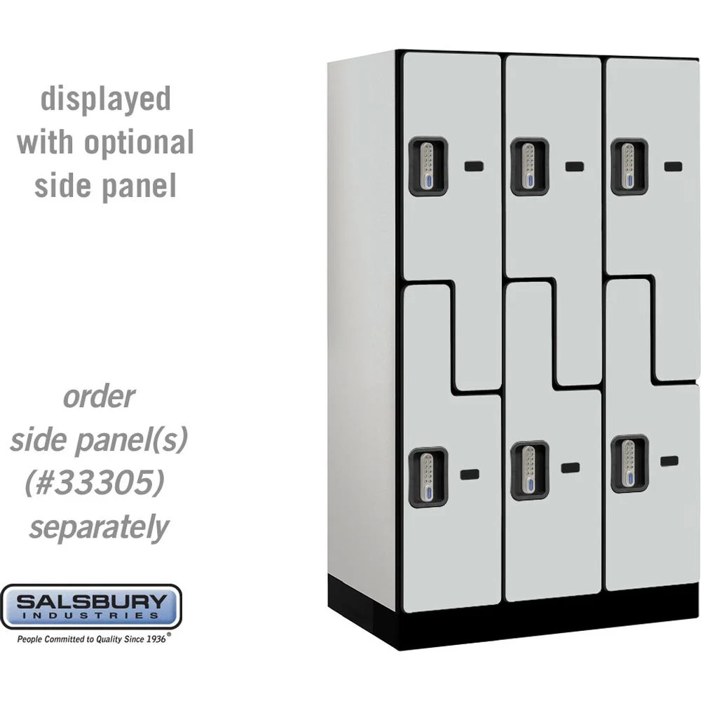12" Wide Double Tier 'S' Style Designer Wood Locker - 3 Wide - 5 Feet High - 21" Deep by Salsbury - Image 25