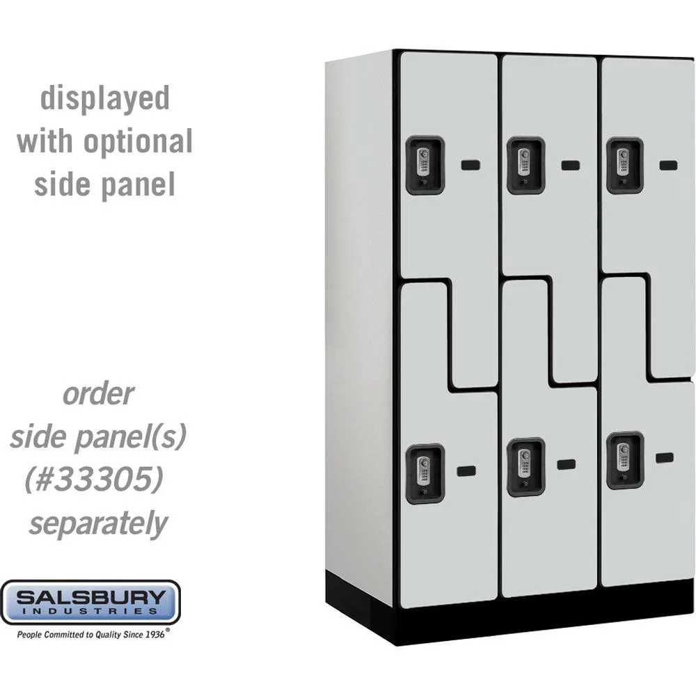12" Wide Double Tier 'S' Style Designer Wood Locker - 3 Wide - 5 Feet High - 21" Deep by Salsbury - Image 26
