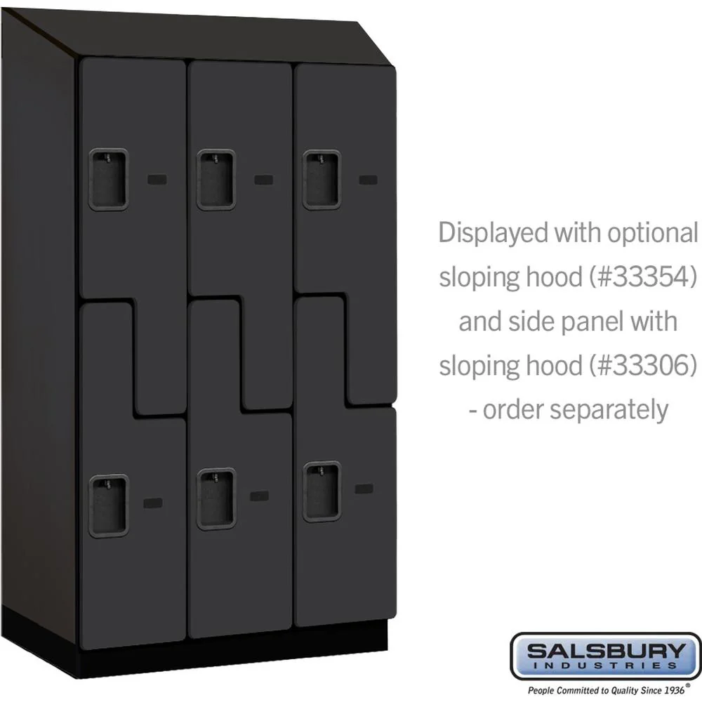 12" Wide Double Tier 'S' Style Designer Wood Locker - 3 Wide - 5 Feet High - 21" Deep by Salsbury - Image 7