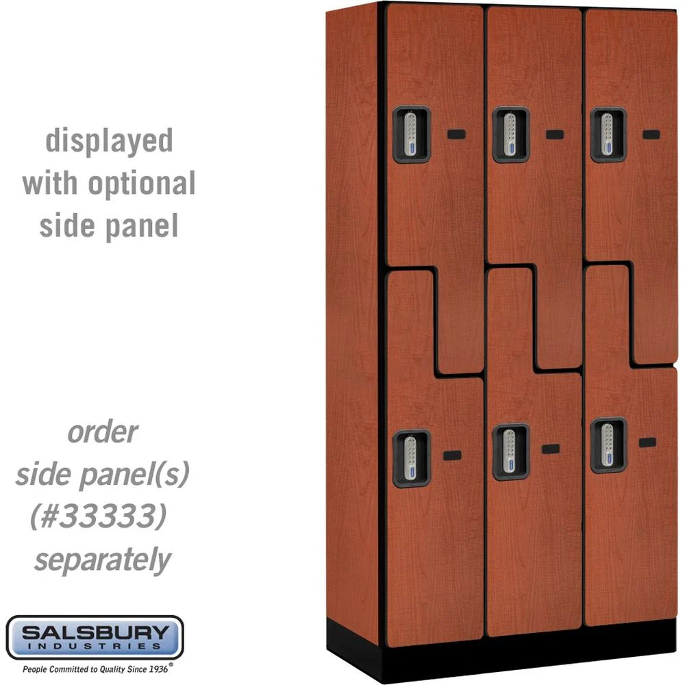 12" Wide Double Tier 'S' Style Designer Wood Locker - 3 Wide - 6 Feet High - 18" Deep by Salsbury - Image 20