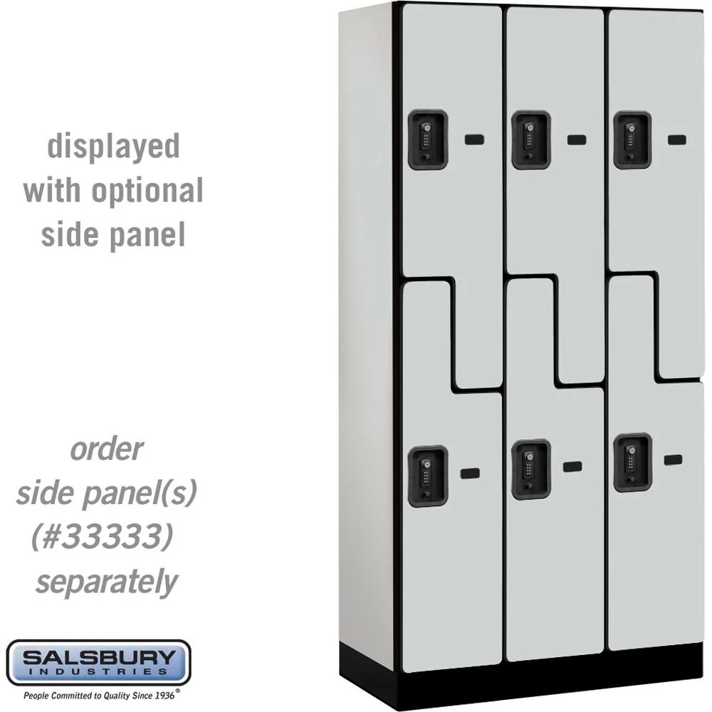 12" Wide Double Tier 'S' Style Designer Wood Locker - 3 Wide - 6 Feet High - 18" Deep by Salsbury - Image 24