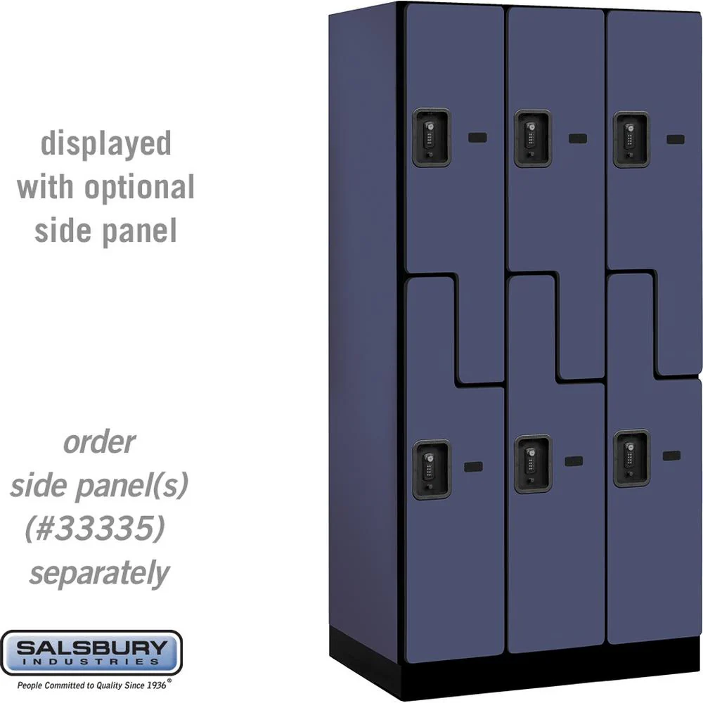 12" Wide Double Tier 'S' Style Designer Wood Locker - 3 Wide - 6 Feet High - 21" Deep by Salsbury - Image 14