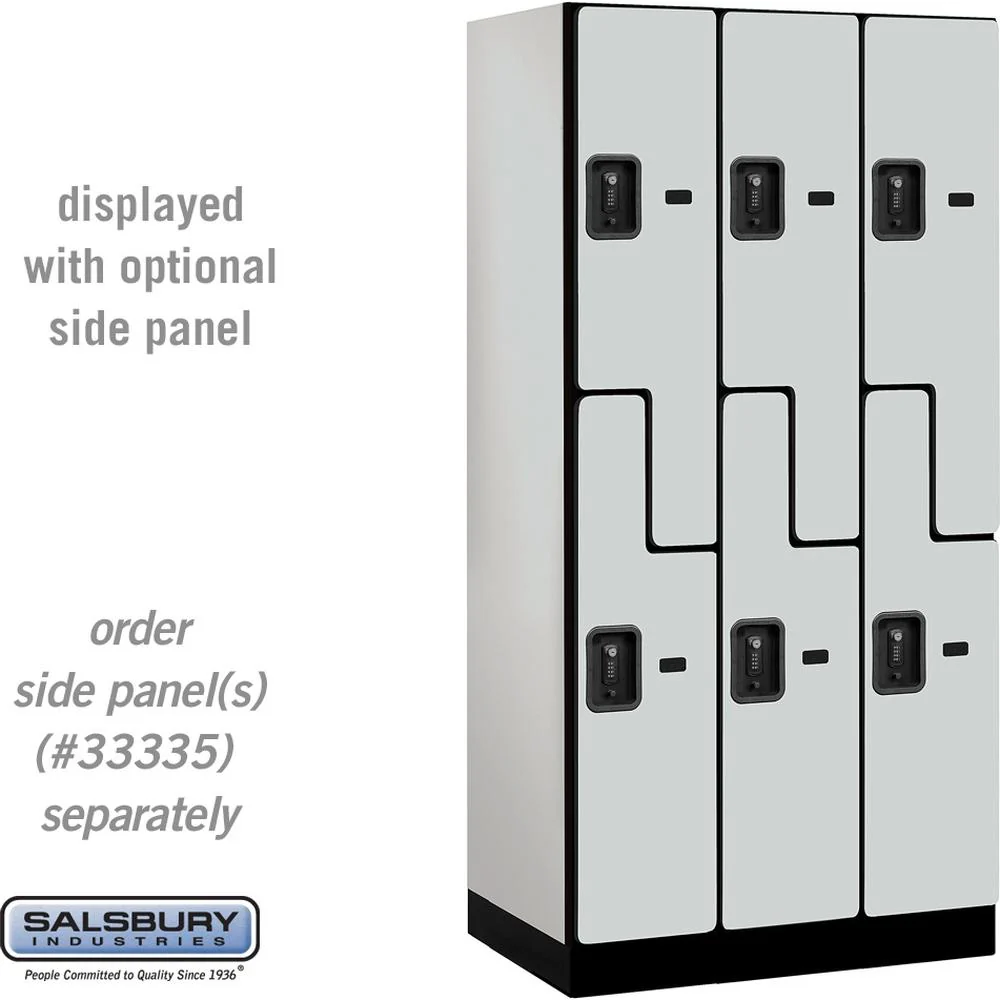 12" Wide Double Tier 'S' Style Designer Wood Locker - 3 Wide - 6 Feet High - 21" Deep by Salsbury - Image 24
