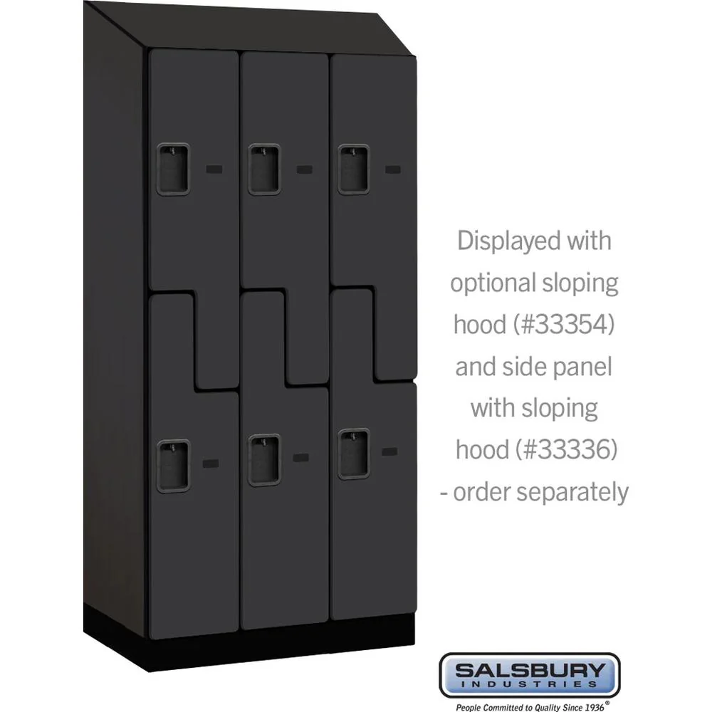 12" Wide Double Tier 'S' Style Designer Wood Locker - 3 Wide - 6 Feet High - 21" Deep by Salsbury - Image 7