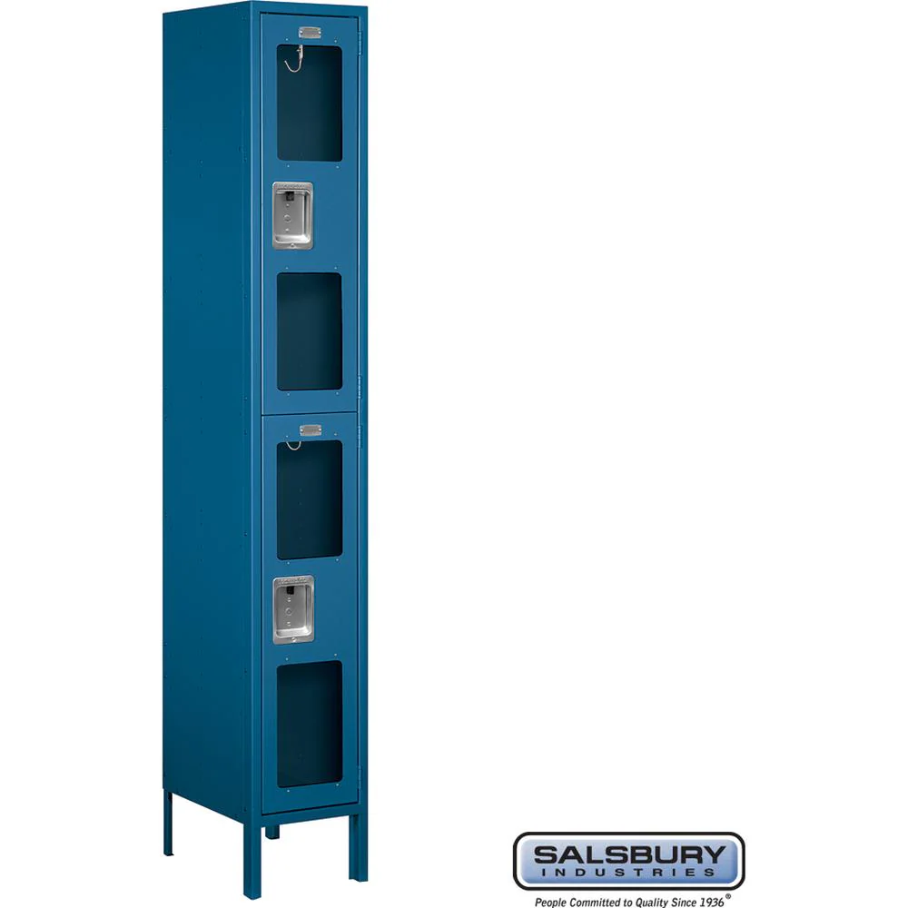 12" Wide Double Tier See-Through Metal Locker - 1 Wide - 6 Feet High - 15" Deep by Salsbury - Image 6