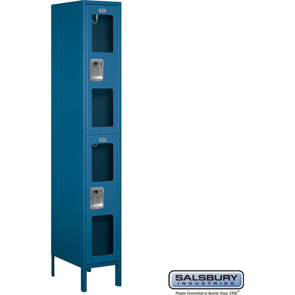 12" Wide Double Tier See-Through Metal Locker - 1 Wide - 6 Feet High - 18" Deep by Salsbury - Image 6