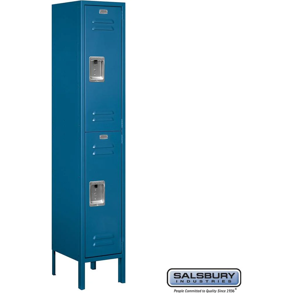 12" Wide Double Tier Standard Metal Locker - 1 Wide - 5 Feet High - 12" Deep by Salsbury - Image 5