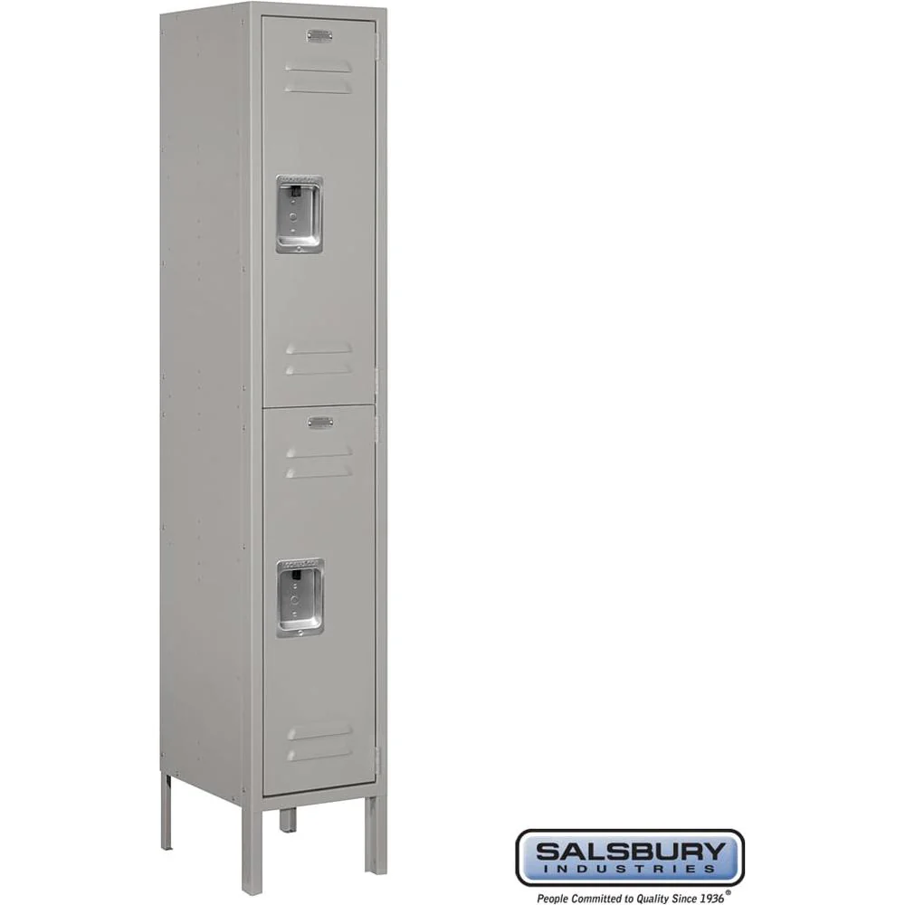 12" Wide Double Tier Standard Metal Locker - 1 Wide - 5 Feet High - 12" Deep by Salsbury - Image 6