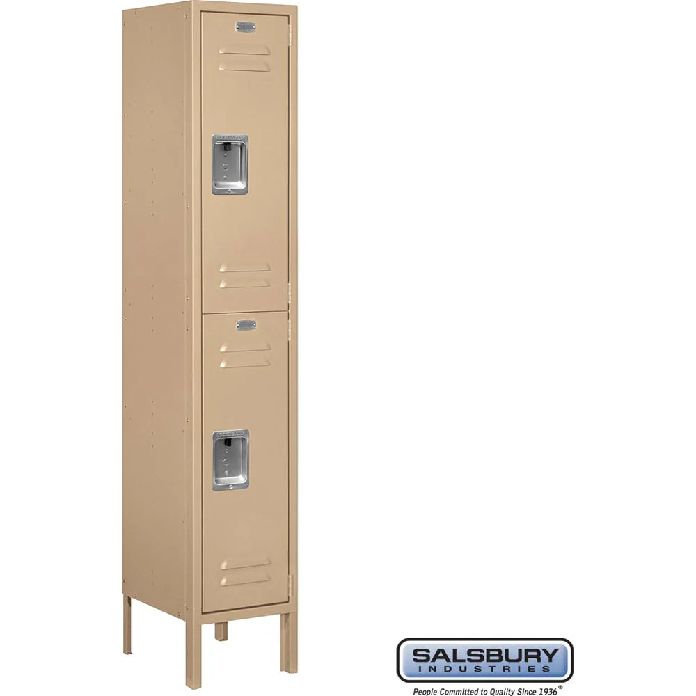 12" Wide Double Tier Standard Metal Locker - 1 Wide - 5 Feet High - 12" Deep by Salsbury - Image 9