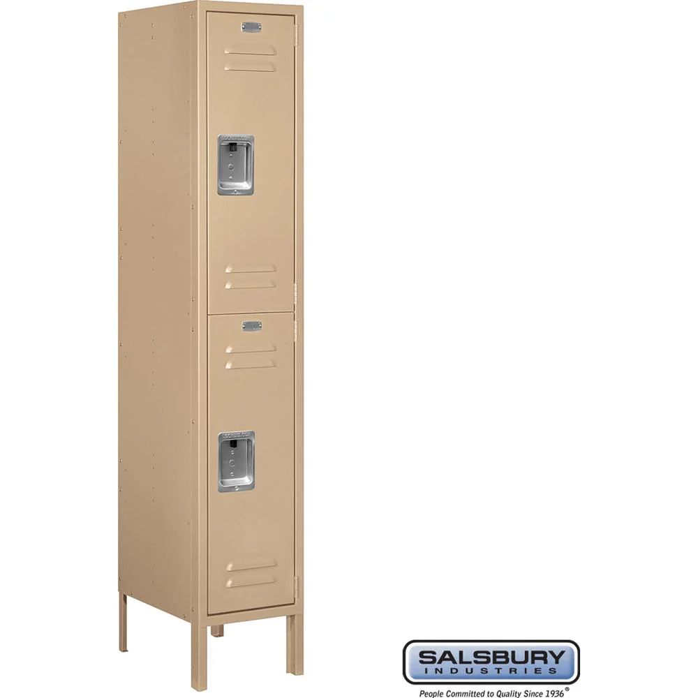 12" Wide Double Tier Standard Metal Locker - 1 Wide - 5 Feet High - 15" Deep by Salsbury - Image 8