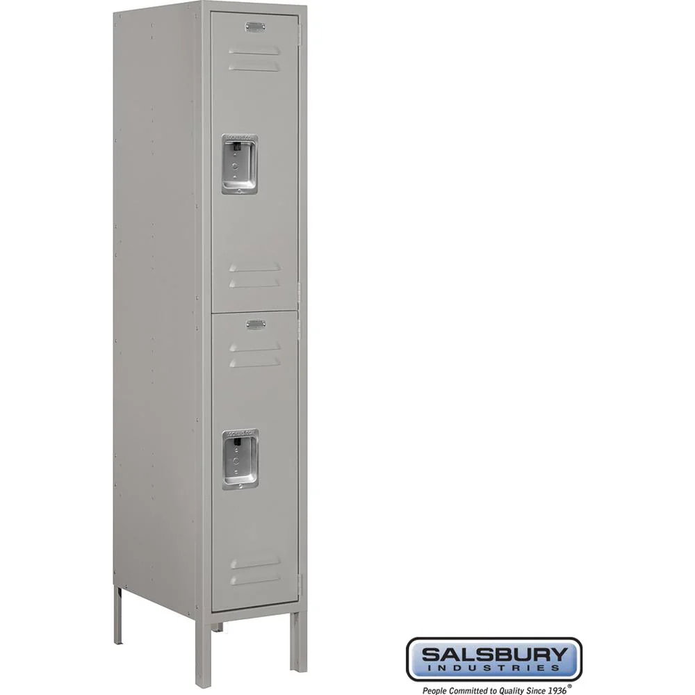 12" Wide Double Tier Standard Metal Locker - 1 Wide - 5 Feet High - 18" Deep by Salsbury - Image 7