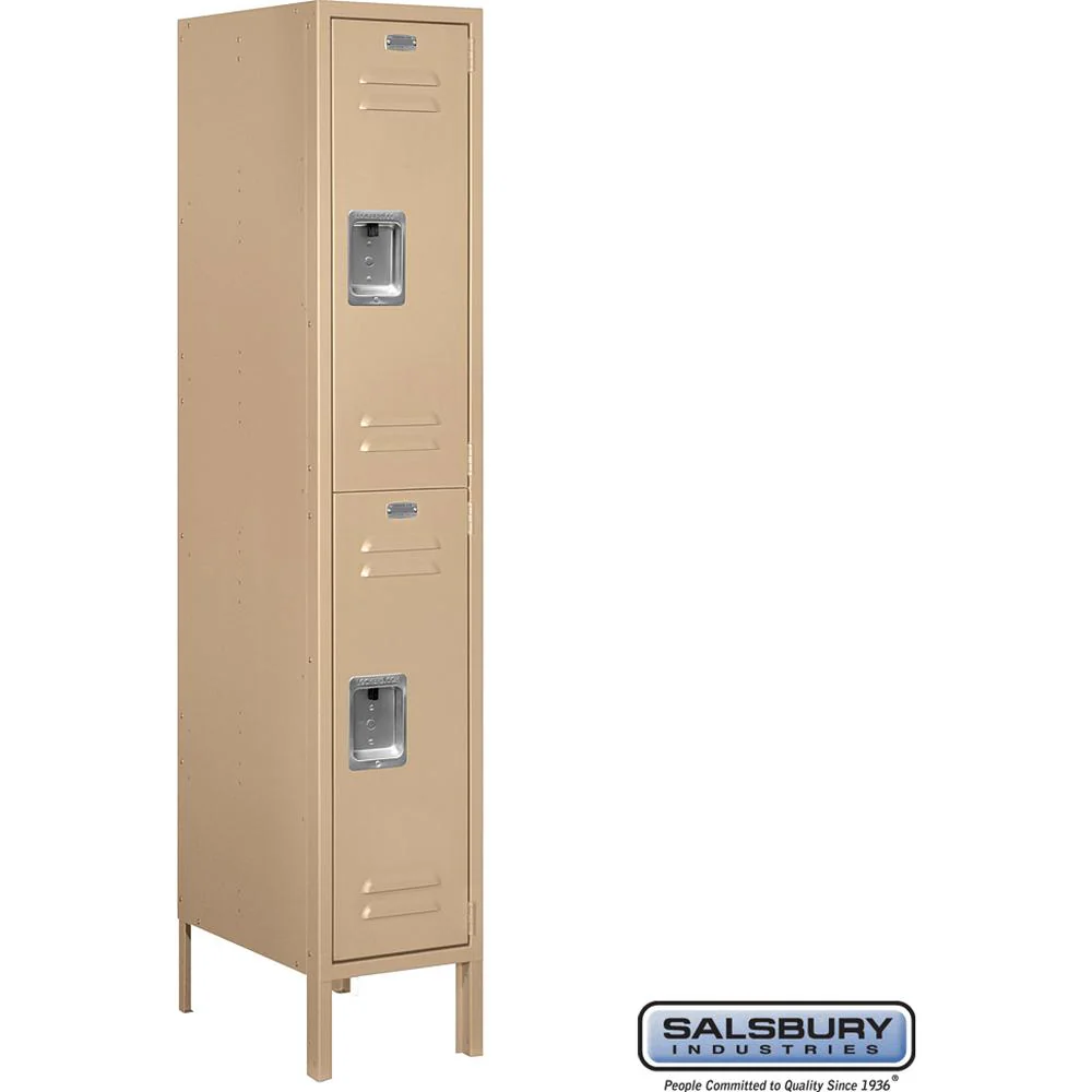 12" Wide Double Tier Standard Metal Locker - 1 Wide - 5 Feet High - 18" Deep by Salsbury - Image 8