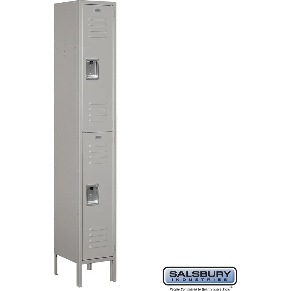 12" Wide Double Tier Standard Metal Locker - 1 Wide - 6 Feet High - 12" Deep by Salsbury - Image 6