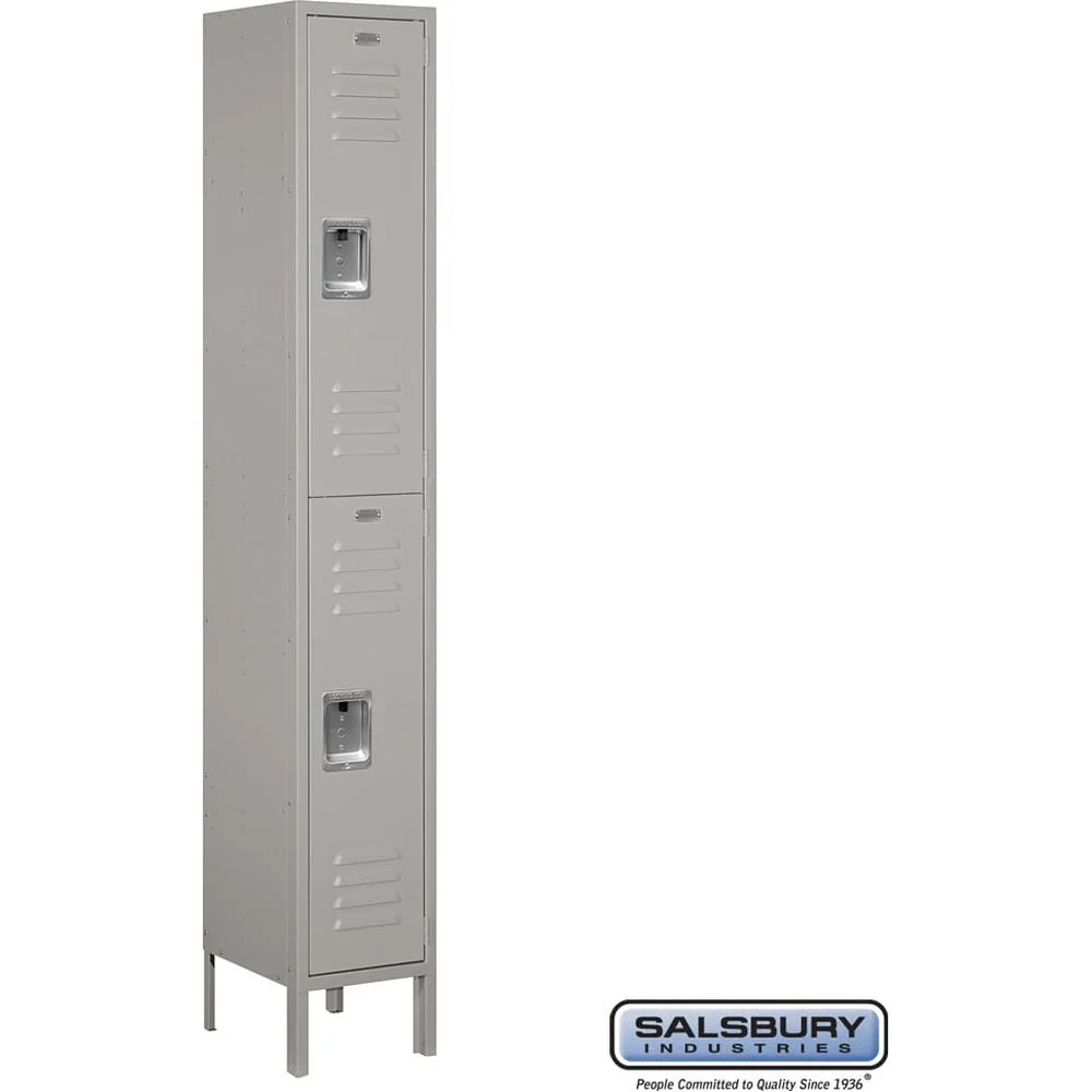 12" Wide Double Tier Standard Metal Locker - 1 Wide - 6 Feet High - 12" Deep by Salsbury - Image 7