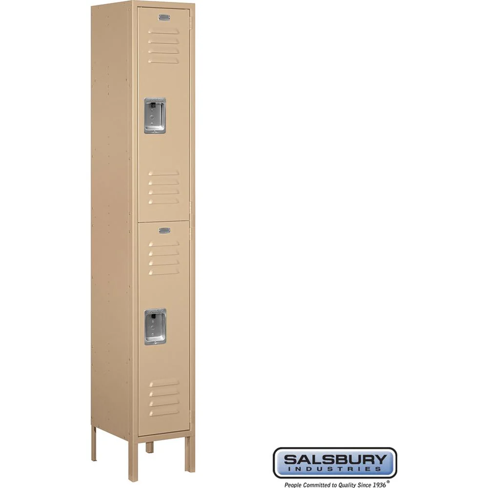 12" Wide Double Tier Standard Metal Locker - 1 Wide - 6 Feet High - 12" Deep by Salsbury - Image 8