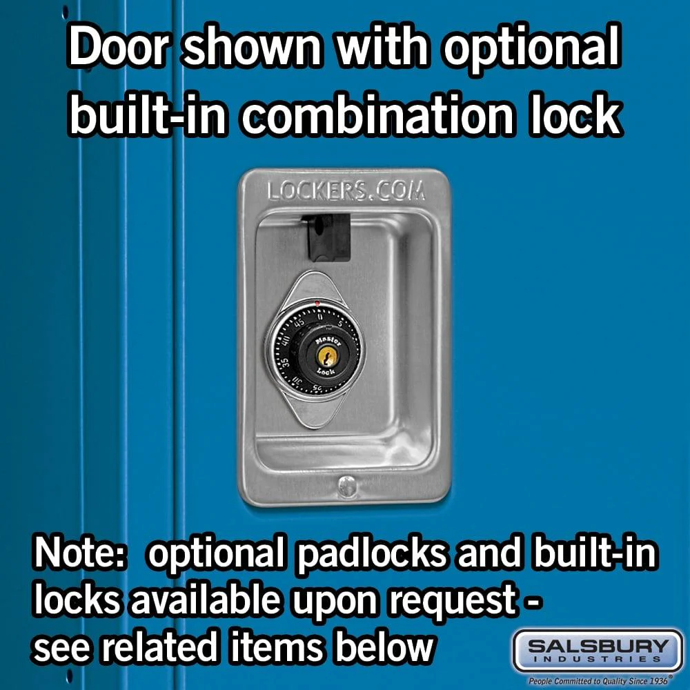 12" Wide Double Tier Standard Metal Locker - 3 Wide - 5 Feet High - 12" Deep by Salsbury - Image 4
