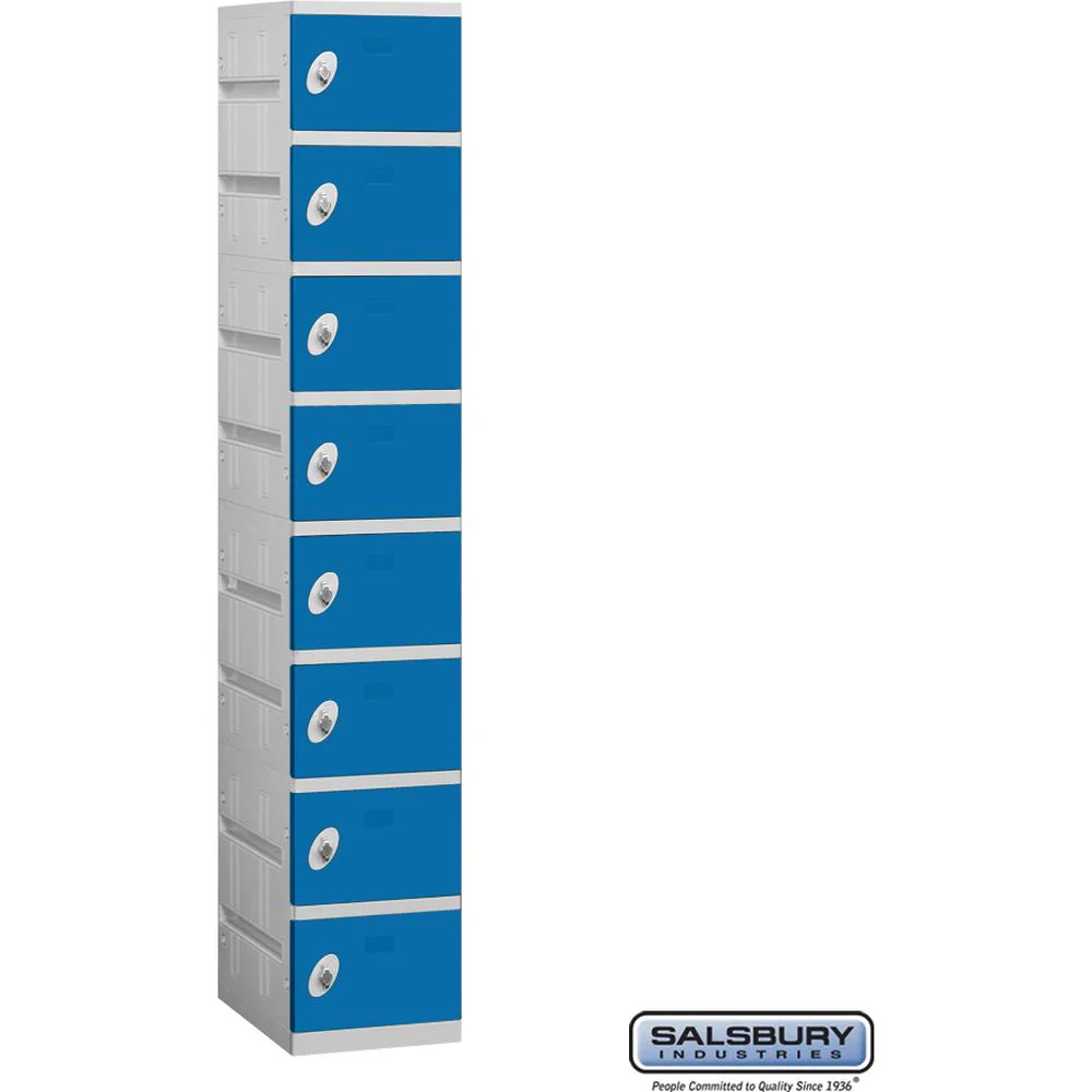 12" Wide Eight Tier Plastic Locker - 1 Wide - 6 Feet High - 18" Deep by Salsbury - Image 4